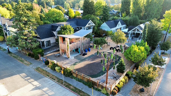 Overhead shot of Valley School
